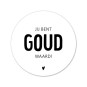sticker goud waard zwart wit