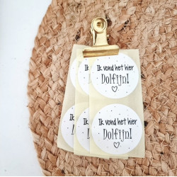 sticker dolfijn hartje