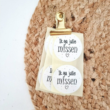 sticker ik ga jullie missen hartje