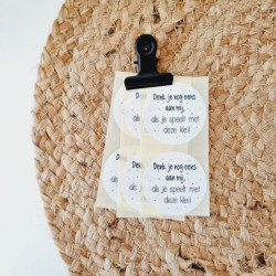 sticker klei denk eens aan