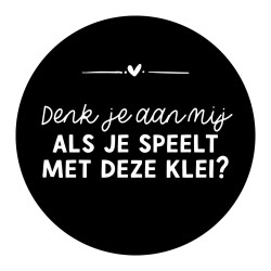 sticker klei zwart wit