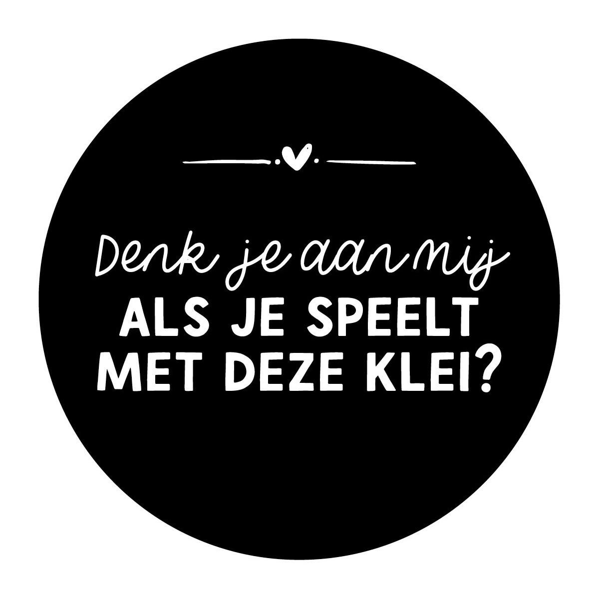 sticker klei zwart wit