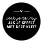 sticker klei zwart wit