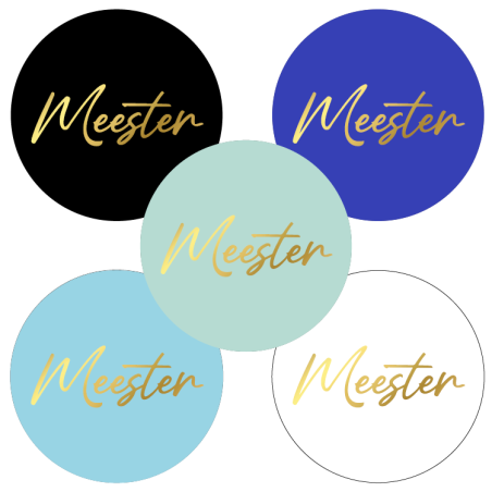 stickermix blauw meester