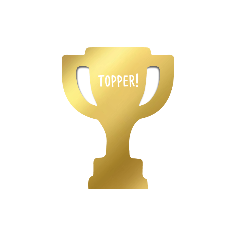 kadolabel beker topper