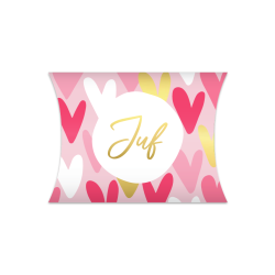 gondeldoosje hartjes roze juf