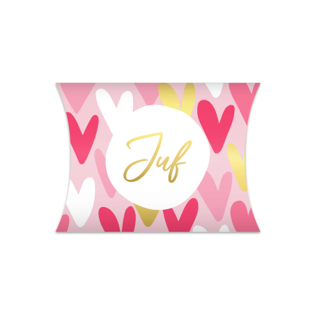 gondeldoosje hartjes roze juf