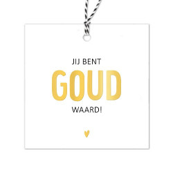 kadolabel goud waard goudfolie