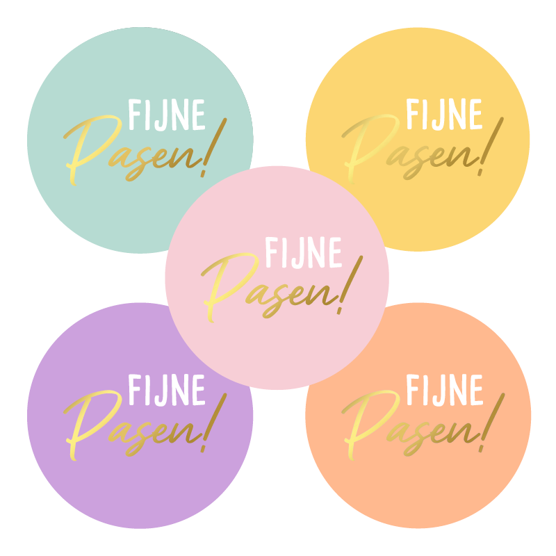 stickermix fijne pasen frisse kleuren
