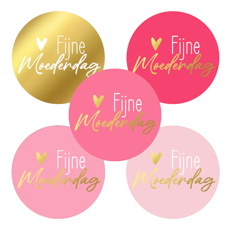 stickermix fijne moederdag roze