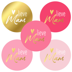 stickermix lieve mama roze