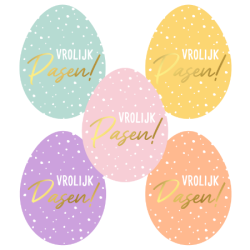 Sticker ei vrolijk pasen