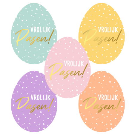 Sticker ei vrolijk pasen