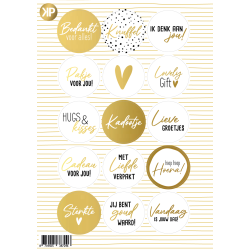 stickervel liefs wit/goud