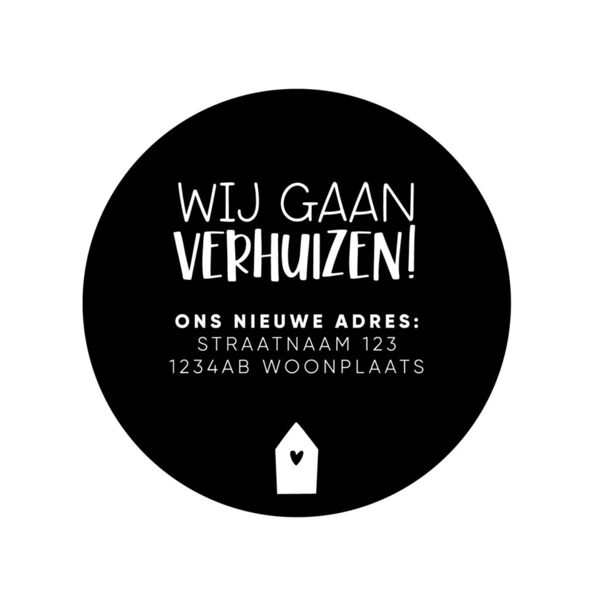 gepersonaliseerde stickers wij gaan verhuizen adres
