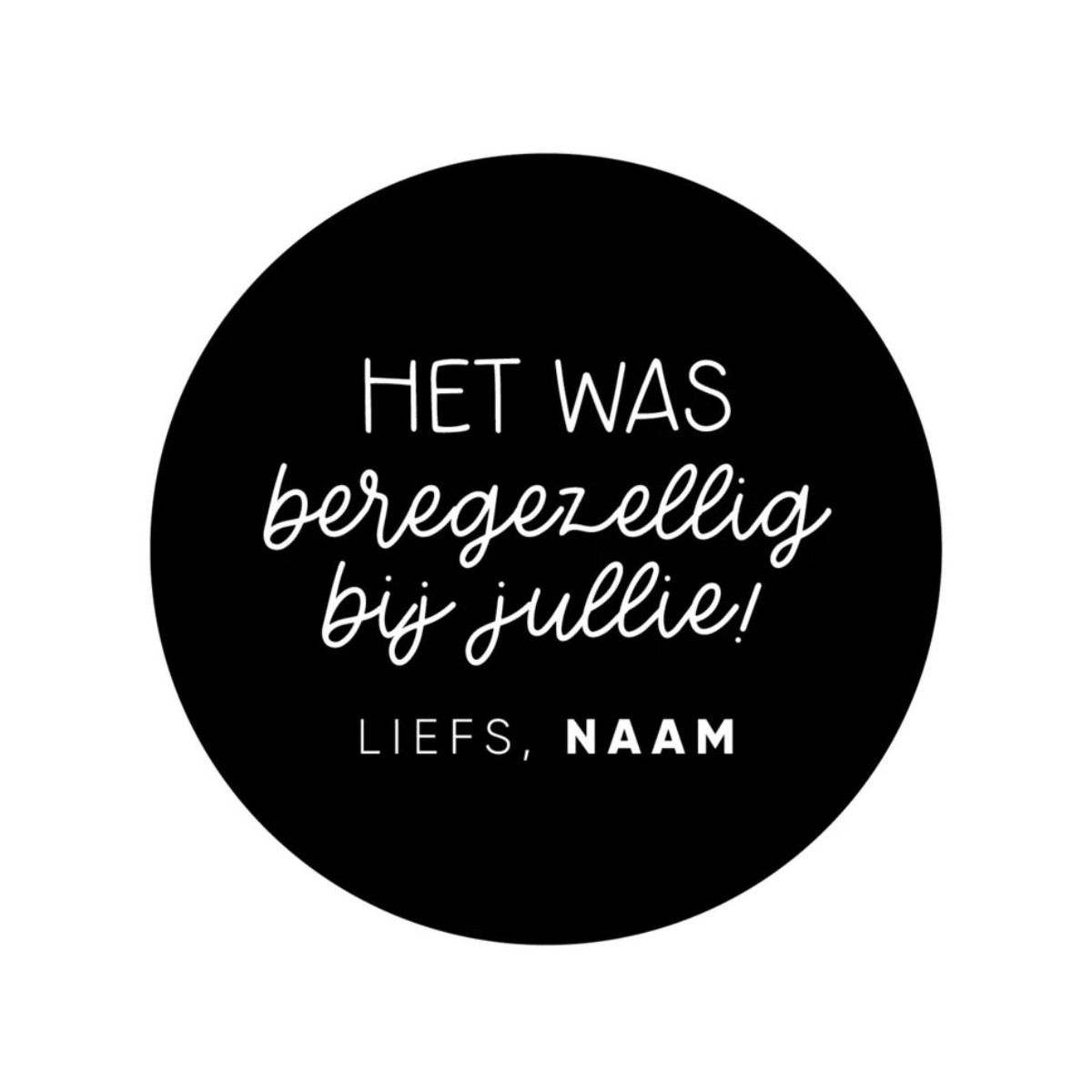 gepersonaliseerde stickervel beregezellig jullie