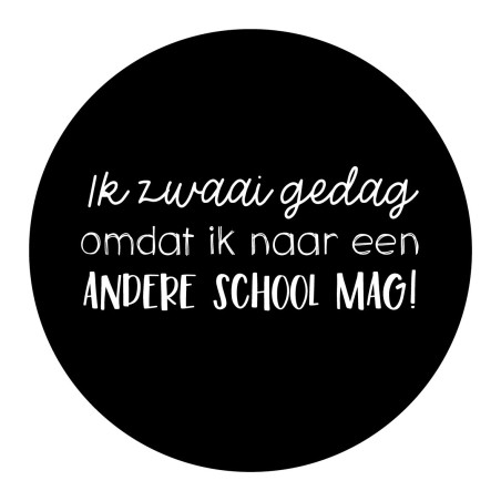 stickers zwaai gedag andere school