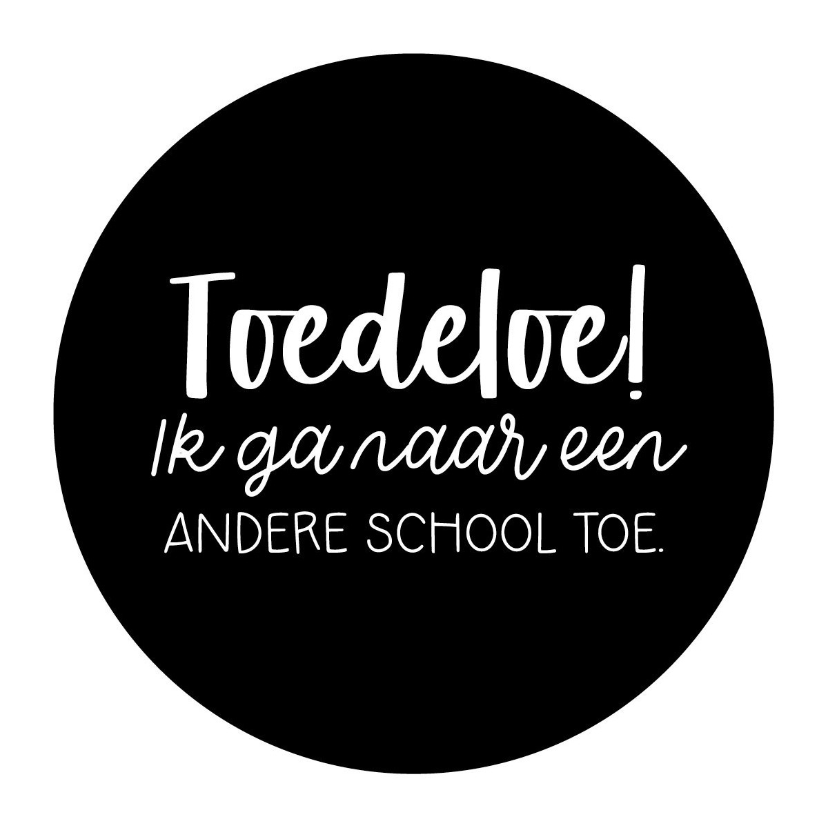 traktatie sticker toedeloe andere school