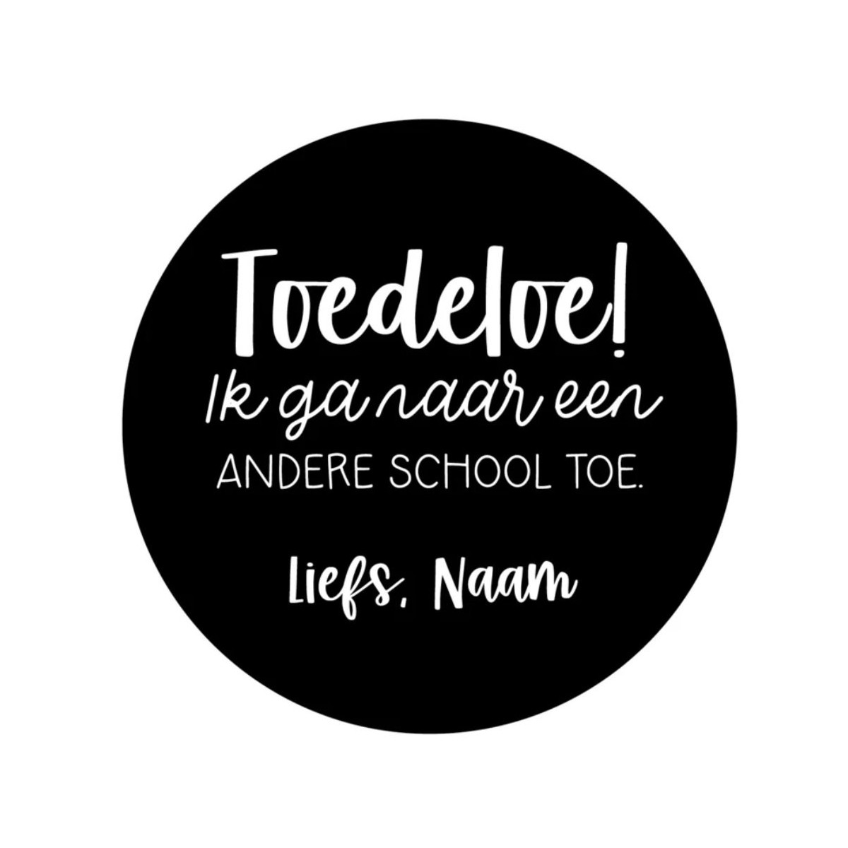 gepersonaliseerde stickervel toedeloe andere school