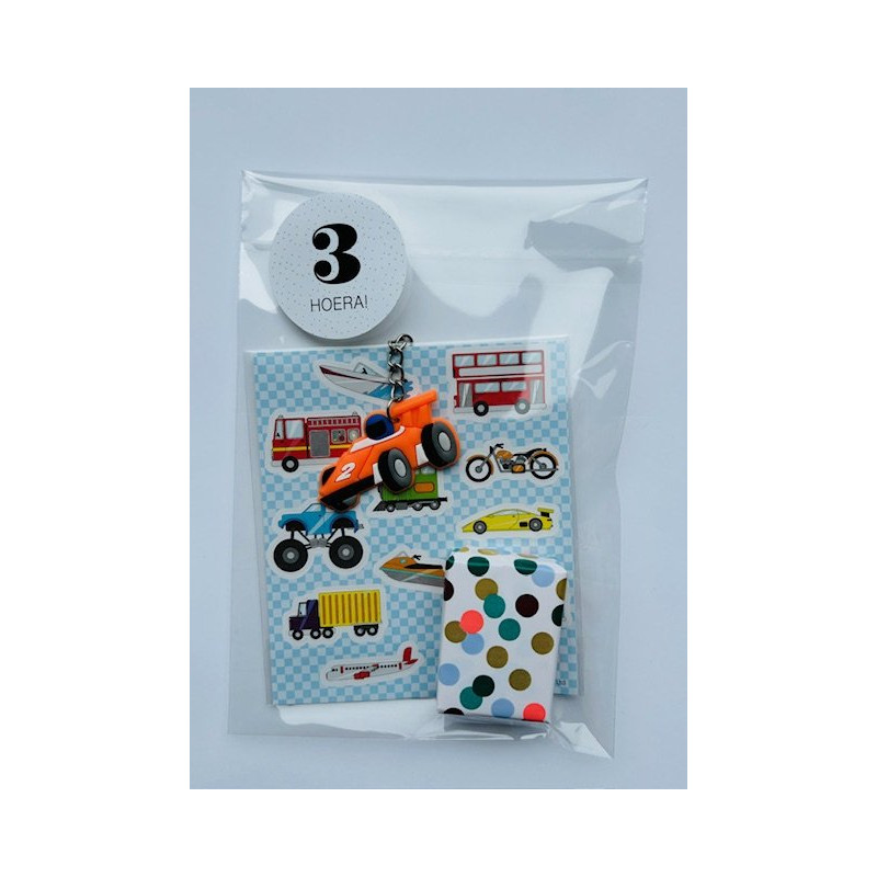 traktatie auto sleutelhanger