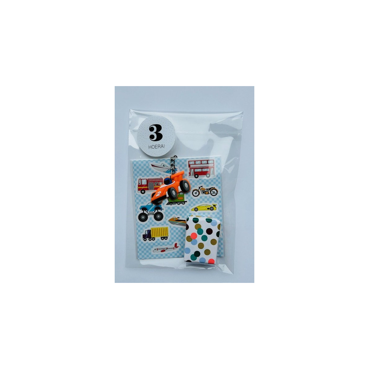 traktatie auto sleutelhanger