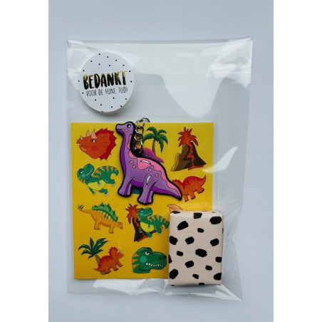 traktatie dino sleutelhanger