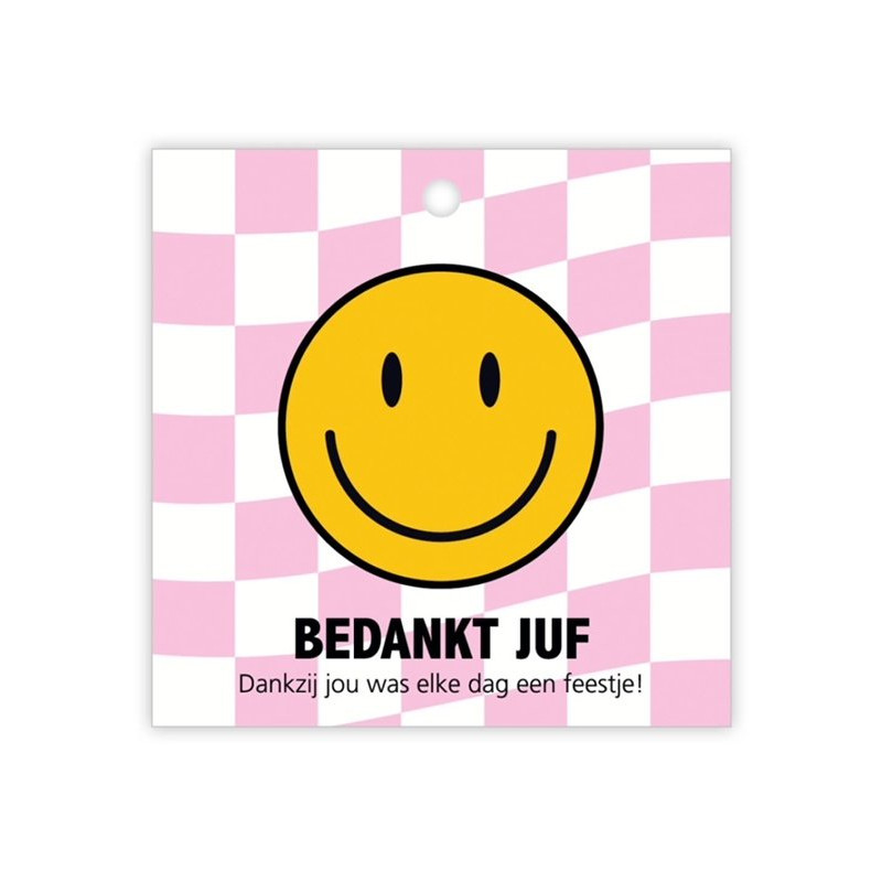 Kadolabel dubbel juf feestje