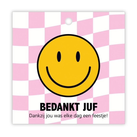 Kadolabel dubbel juf feestje