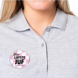 Ansichtkaart button allerliefste Juf