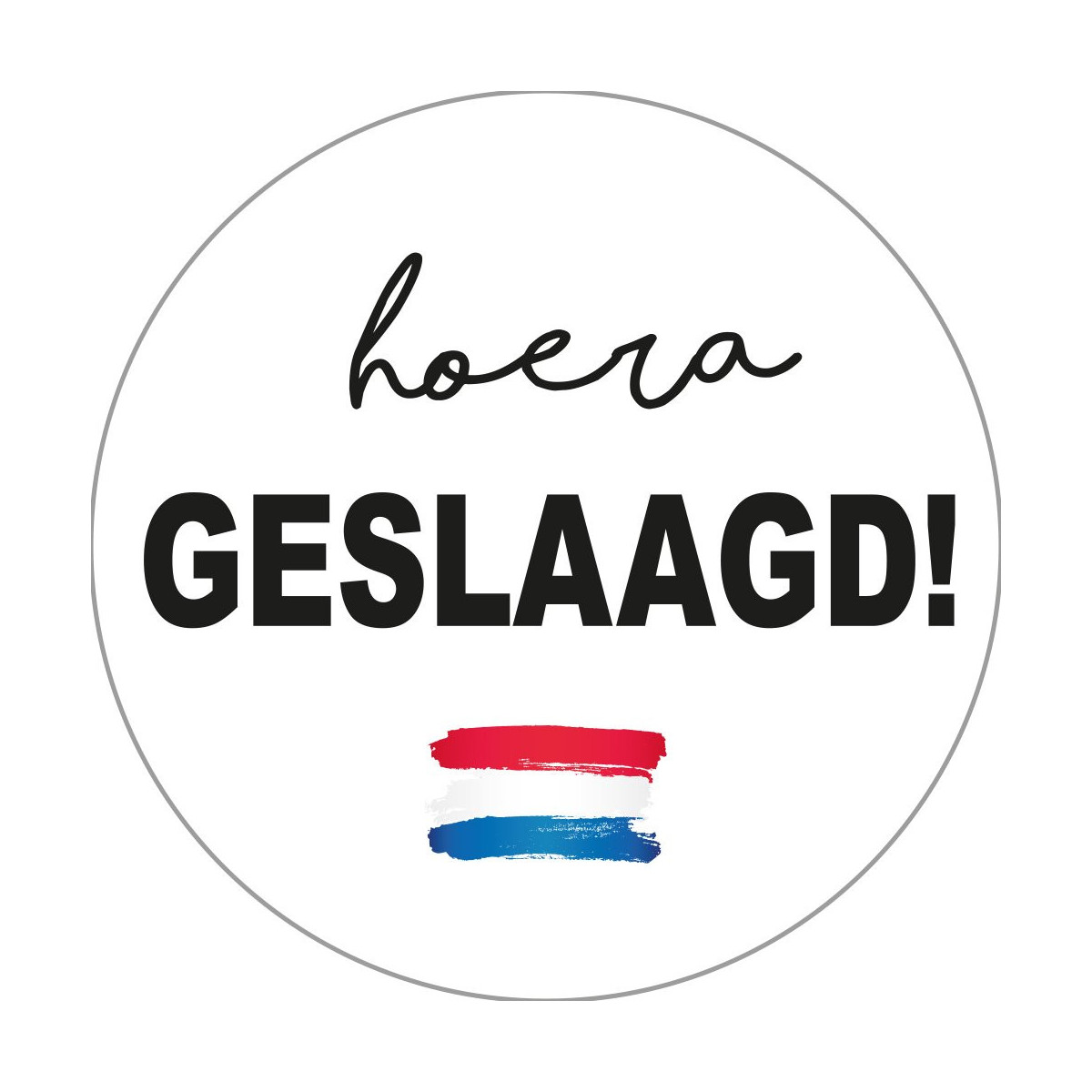 sticker hoera geslaagd