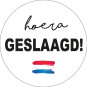 sticker hoera geslaagd
