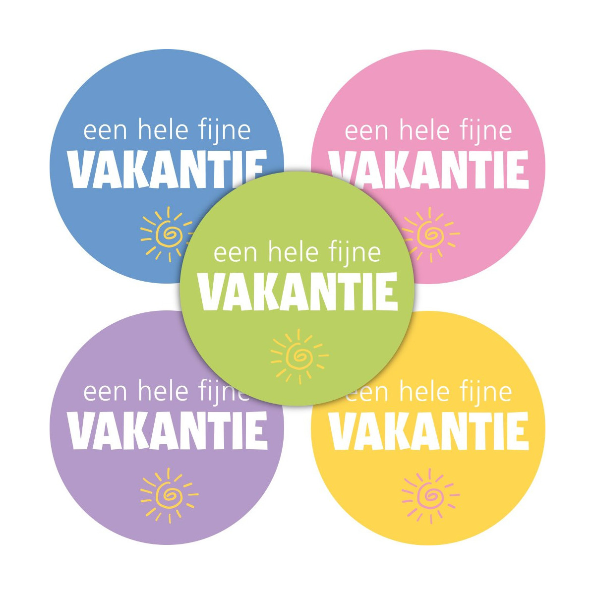 stickermix vakantie assorti zonnetje