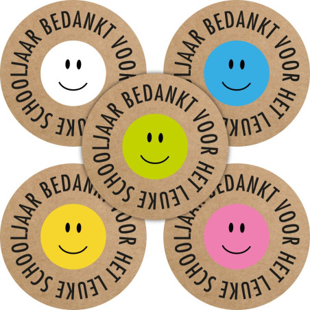 stickermix schooljaar assorti smiley