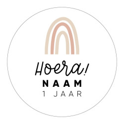 gepersonaliseerde stickervel regenboog