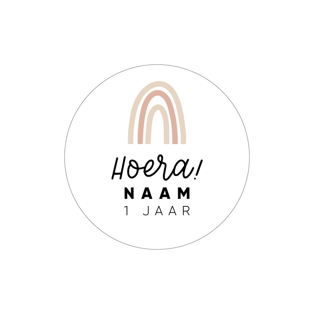 gepersonaliseerde stickervel regenboog