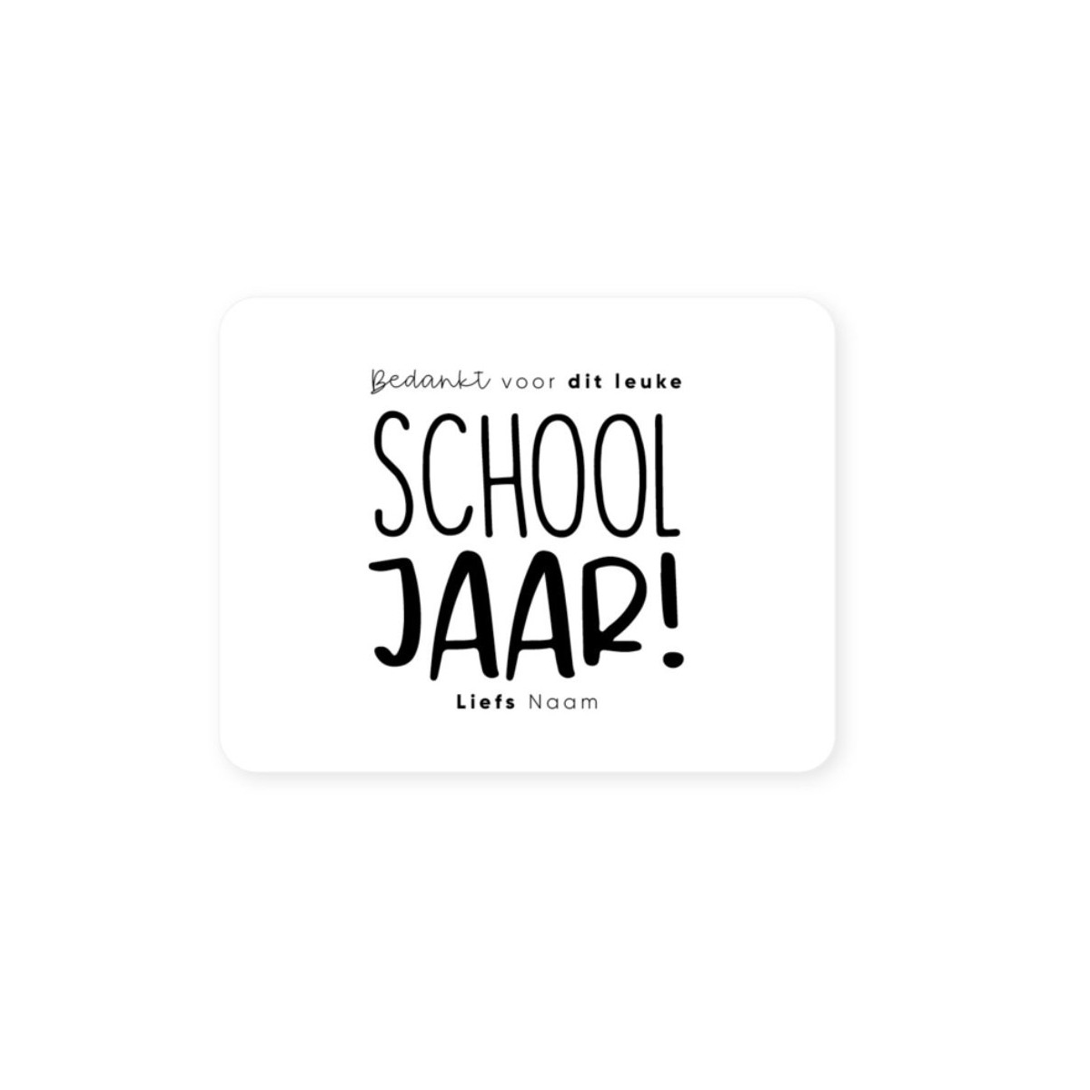 gepersonaliseerde sticker leuke schooljaar