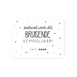 sticker bedankt bruisend schooljaar