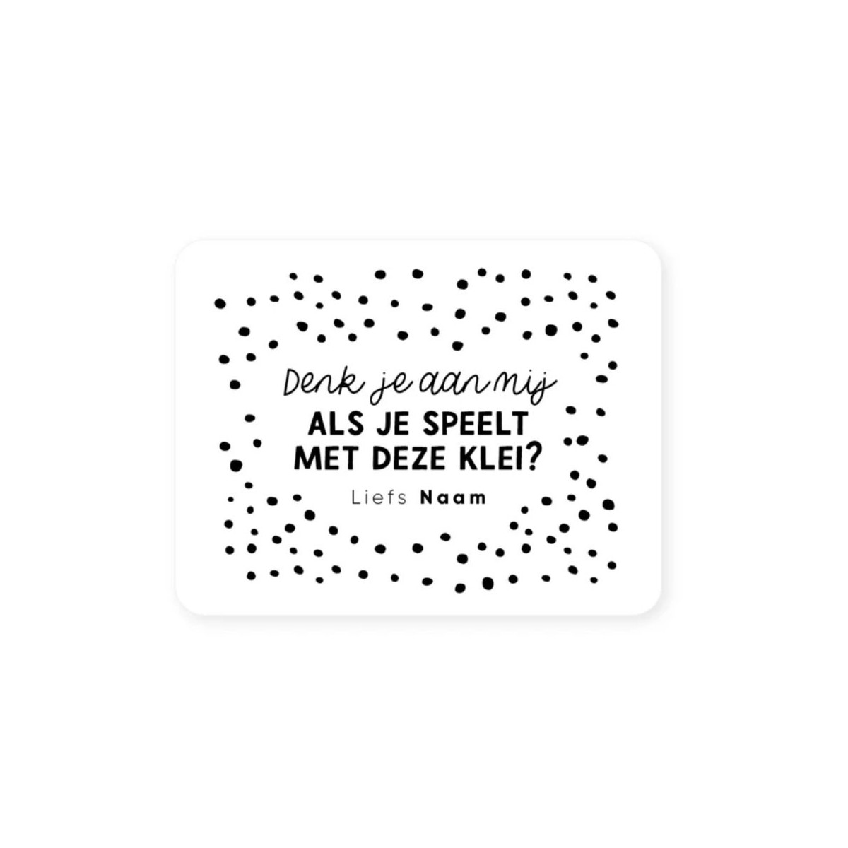 gepersonaliseerde stickers klei wit