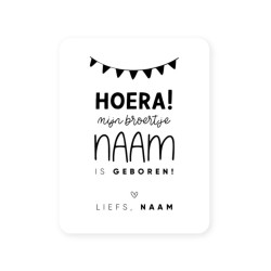 gepersonaliseerde sticker wit broertje