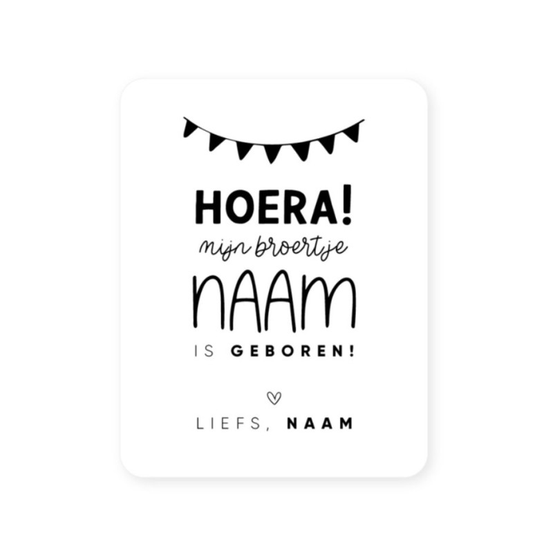 gepersonaliseerde sticker wit broertje