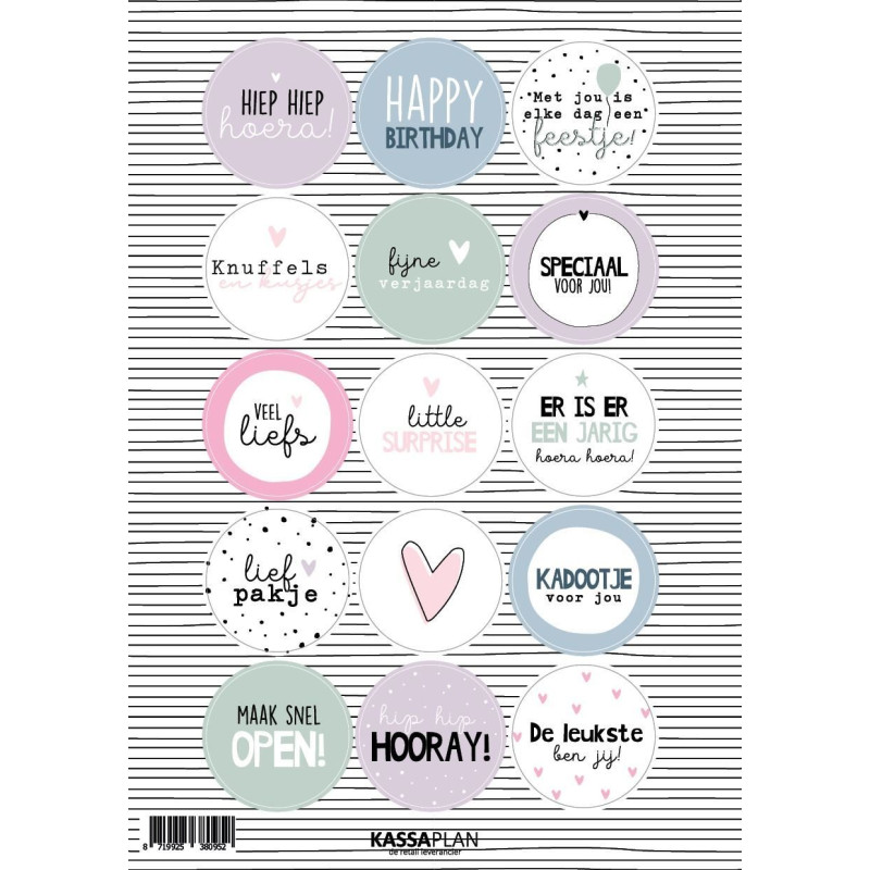 stickervel pastel