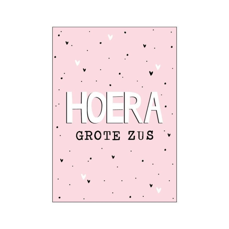 kaart hoera grote zus