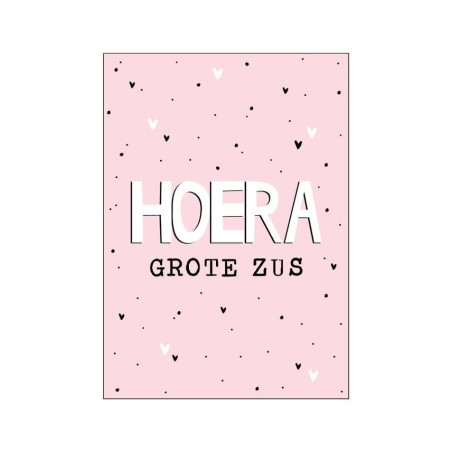 kaart hoera grote zus