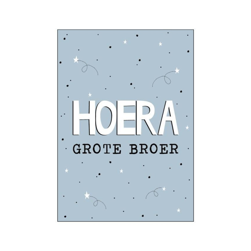 kaart hoera grote broer