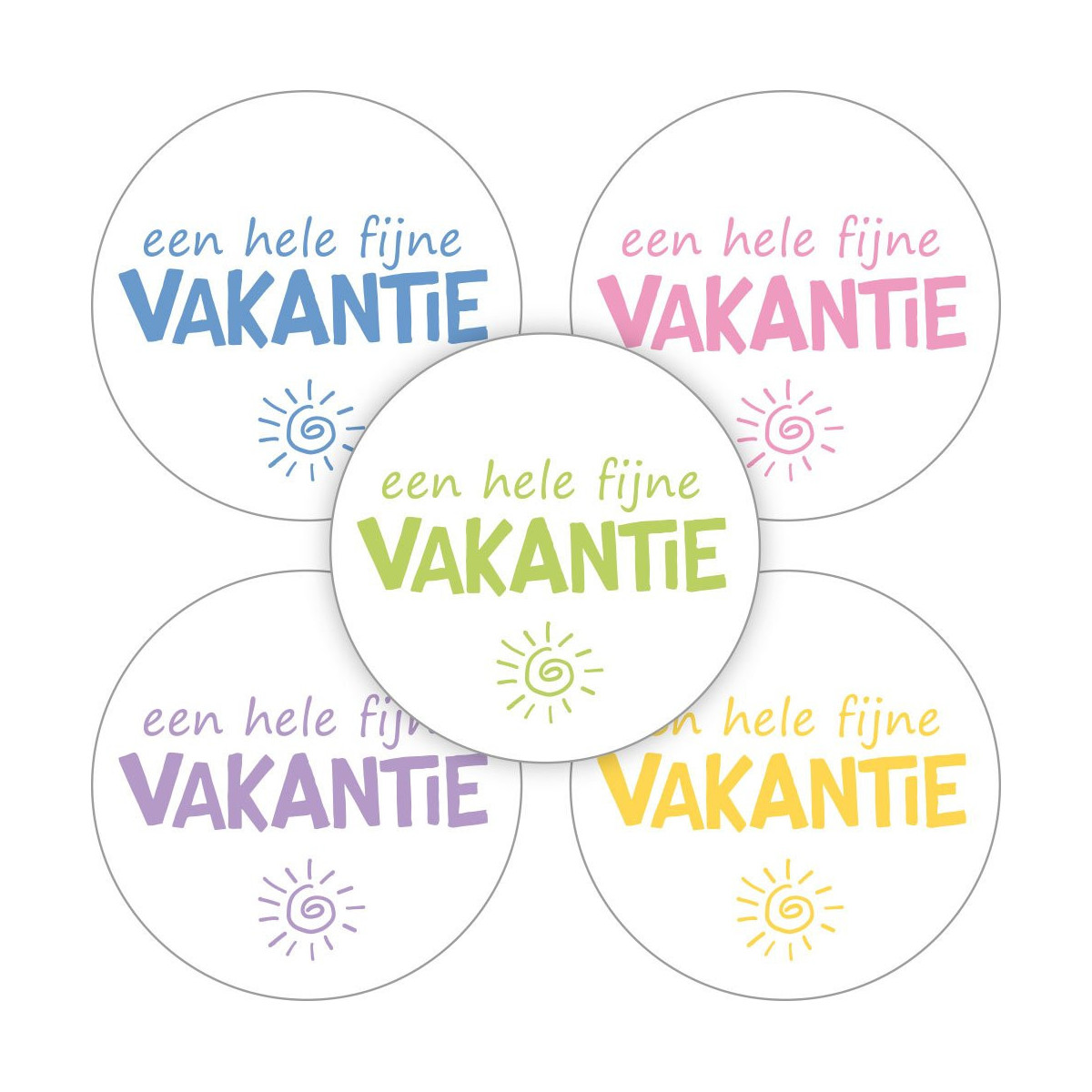 stickermix vakantie wit