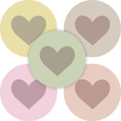 stickermix hartjes naturel