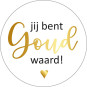 sticker goud waard goudfolie hartje