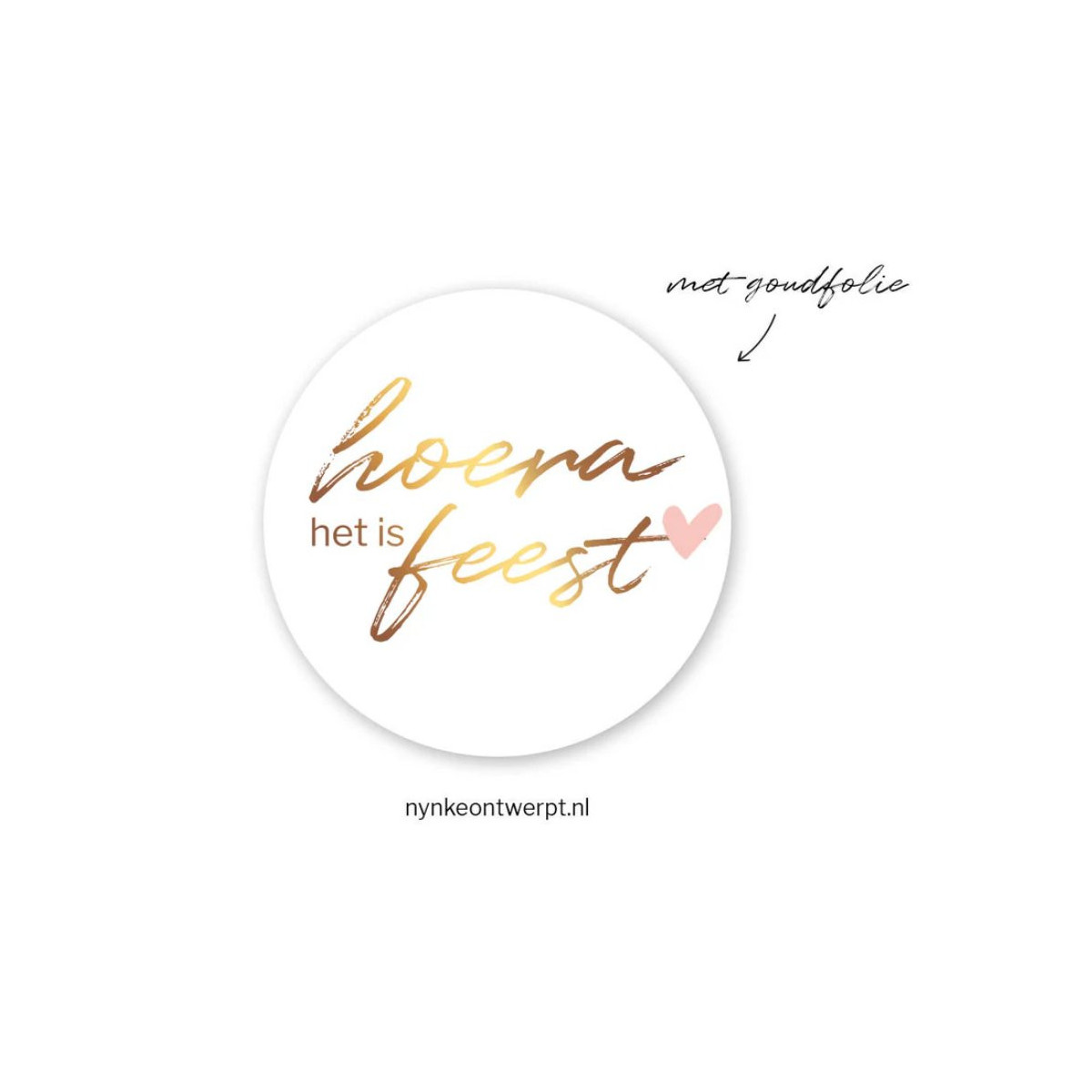 sticker hoera het is feest