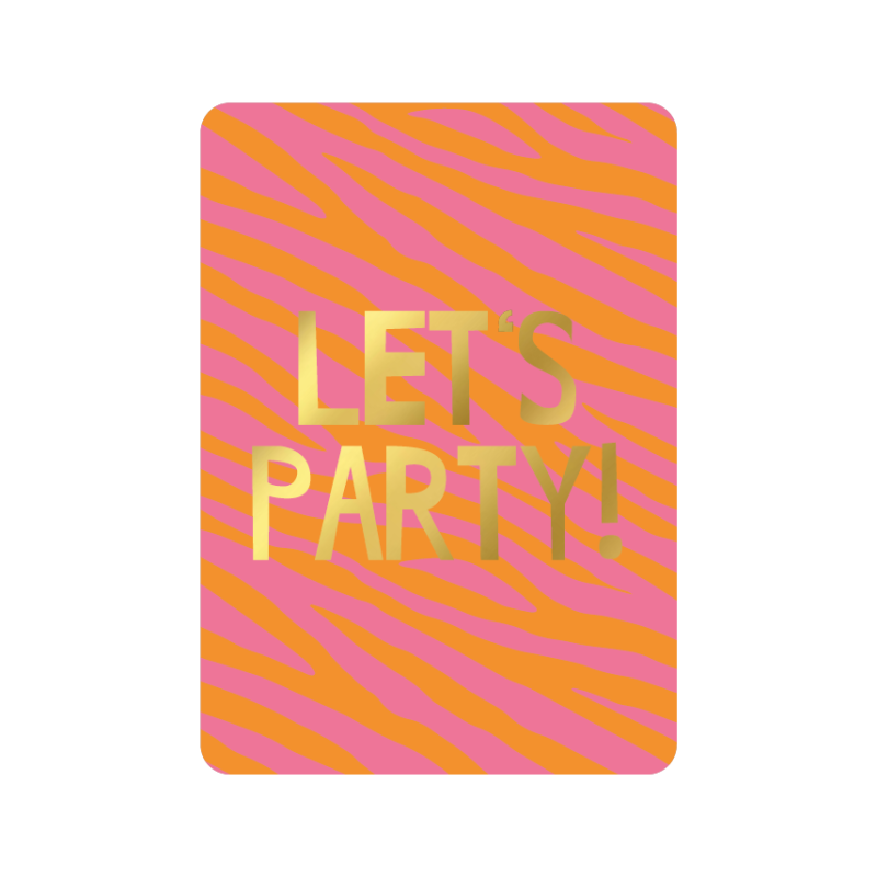 kaart let party knalroze