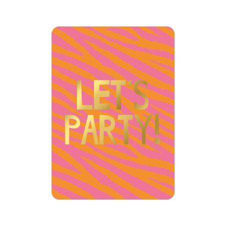 kaart let party knalroze